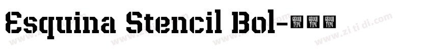 Esquina Stencil Bol字体转换